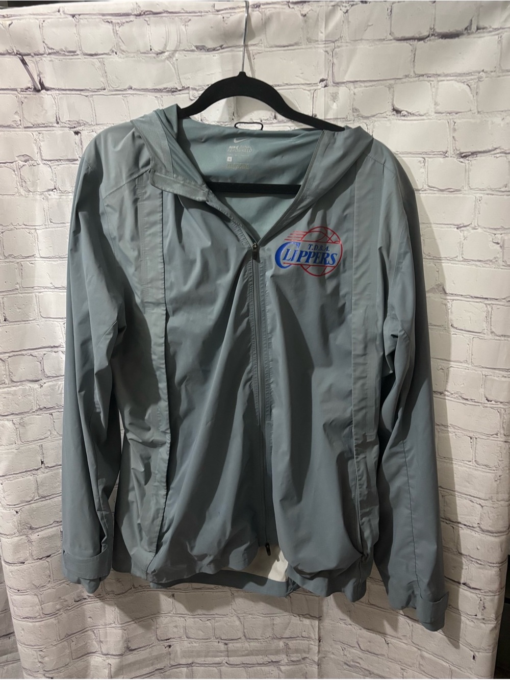 Nike Light Gray Los Angeles Clippers Windbreaker Jacket